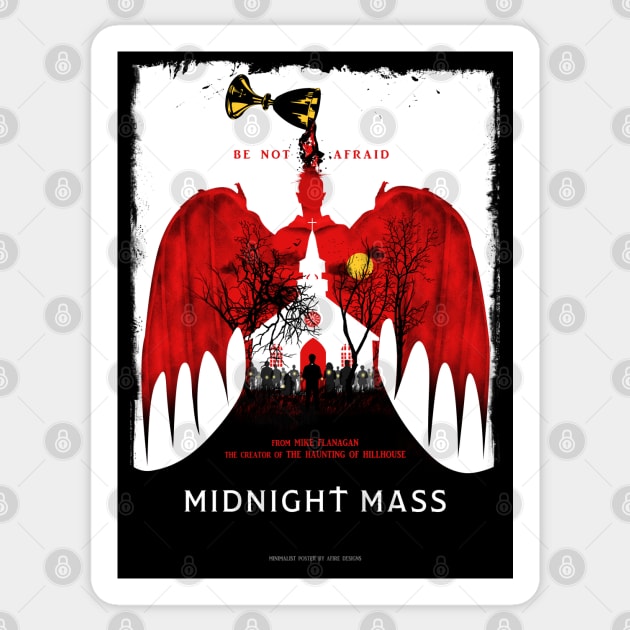 Midnight Mass Minimalist design Sticker by Afire